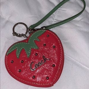 Coach strawberry change purse